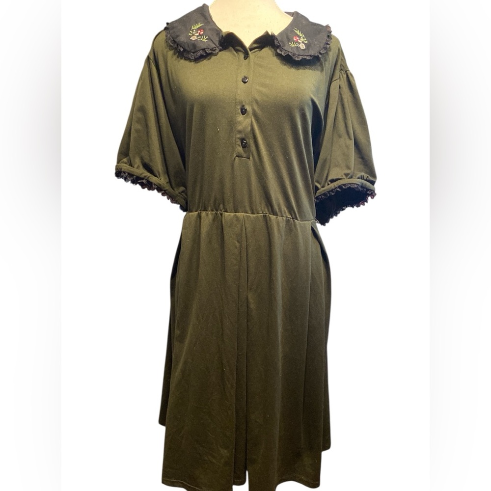 Hot Topic Dark Olive Women's dress - Picture 2 of 8